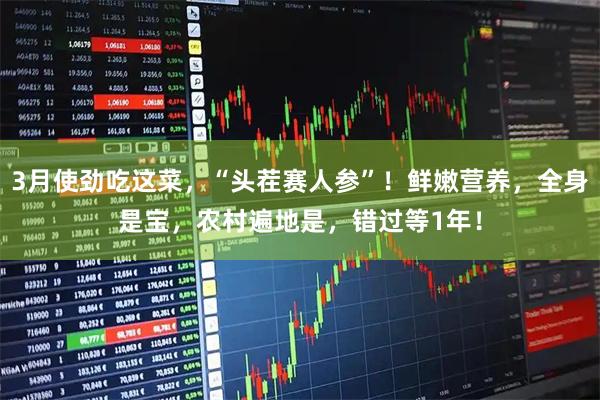 3月使劲吃这菜,“头茬赛人参”!鲜嫩营养,全身是宝,农村遍地是,错过等1年!